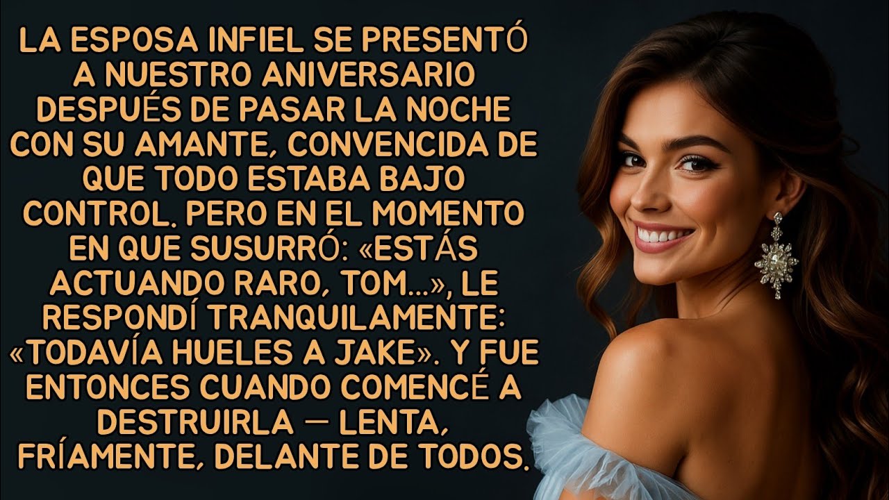 La esposa infiel se presentó a nuestro aniversario después de pasar la noche con su amante....