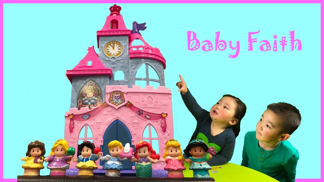 LITTLE PEOPLE Disney Princess Songs Dancing Castle Magical Wand Palace Unboxing