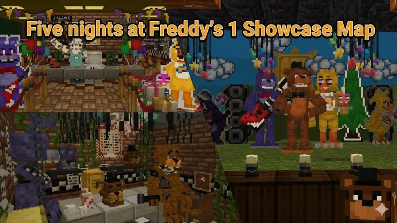 Five nights at Freddy's 1 Showcase Map in bedrock /Minecraft\