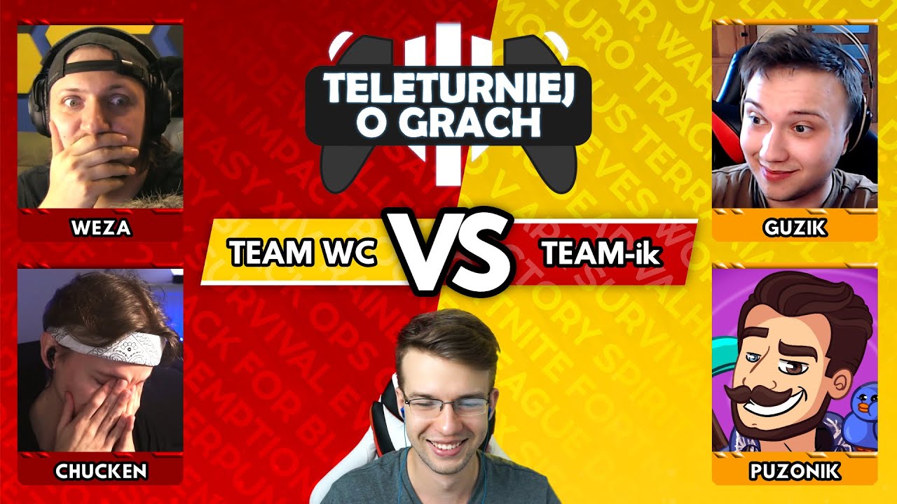 ↑↑↓↓←→←→BA 🎮 @weza i @Chucken vs @GUZIKGUZIK i @Puzonik [S1E3] Teleturniej o Grach