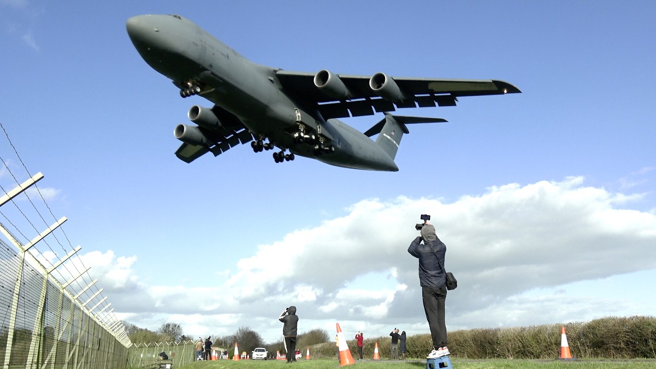 🇺🇸 The Biggest Military Aircraft! The C-5M Super Galaxy - Epic Fury Movements at RAF Fairford UK
