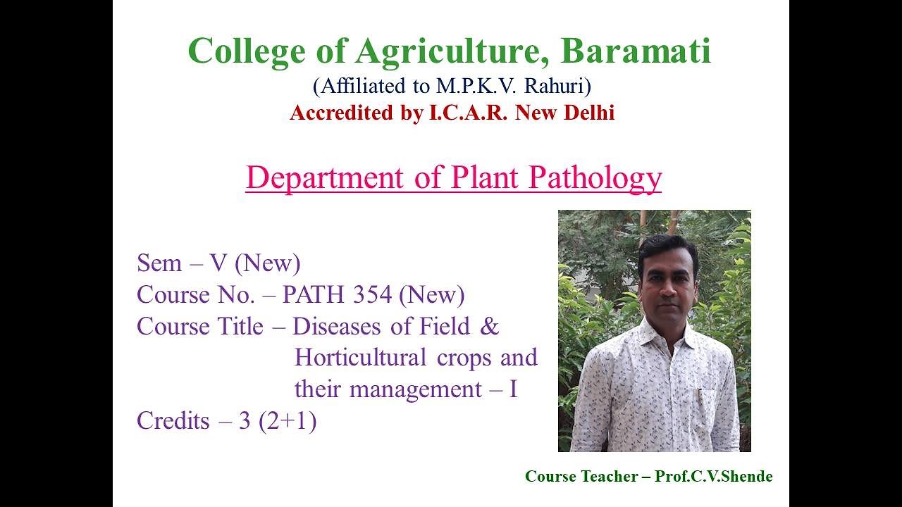 Topic No. 5  Diseases of Pigeon Pea, Green & Black gram