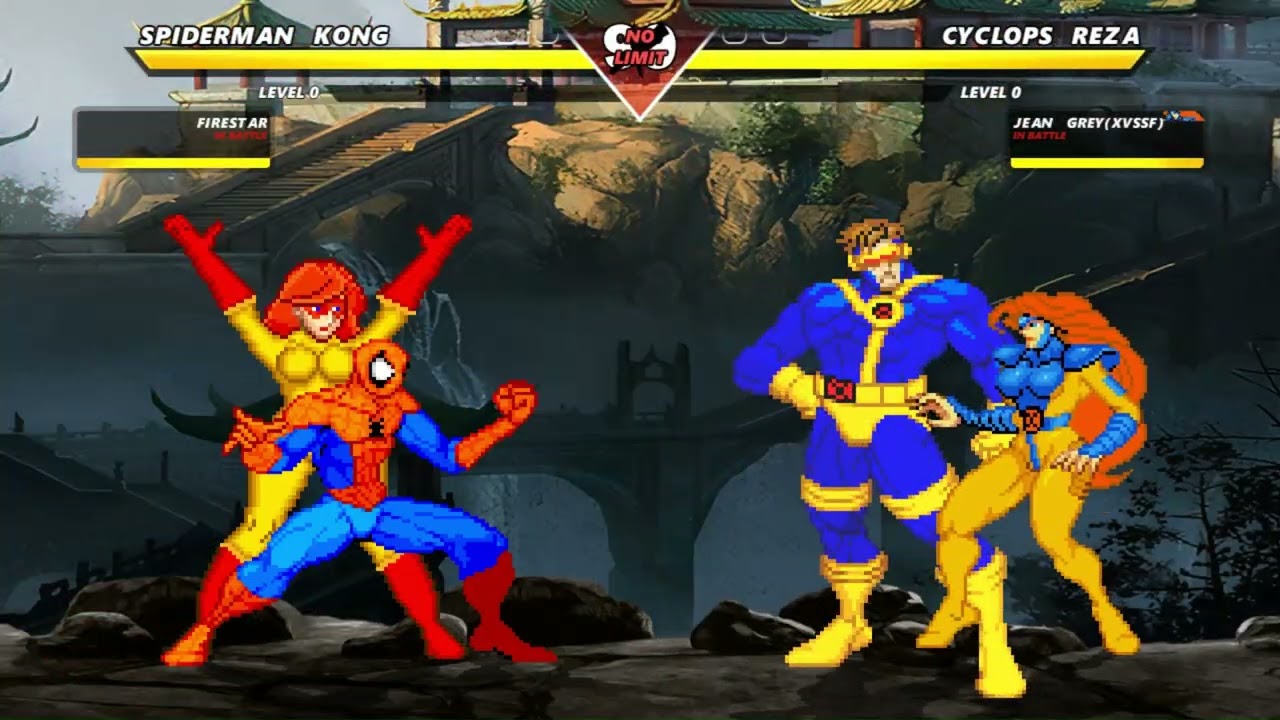SPECIAL REQUEST 212:   Spiderman & Firestar vs Cyclops & Jean Grey