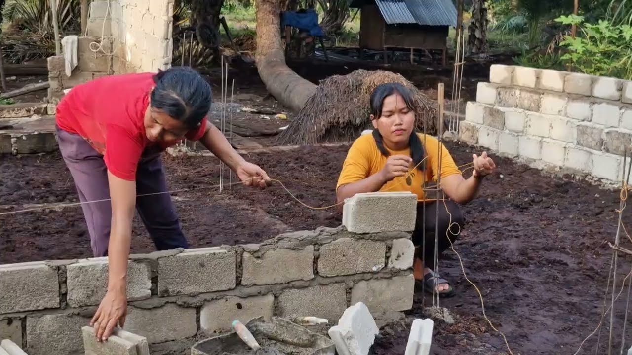 Lanjut lagi memasang dinding rumah kak Nana 