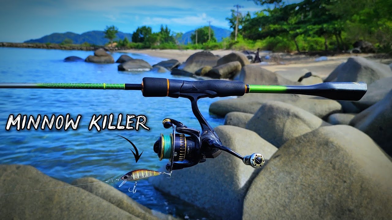 Mancing Casting Di Pinggir Pantai‼️Minnow Replika Astuti Gacor Panen Strike‼️SALTWATER FISHING 