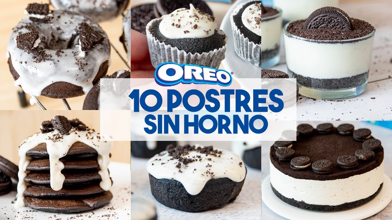10 POSTRES de OREO Sin Horno 💙 de 2 a 5 Ingredientes