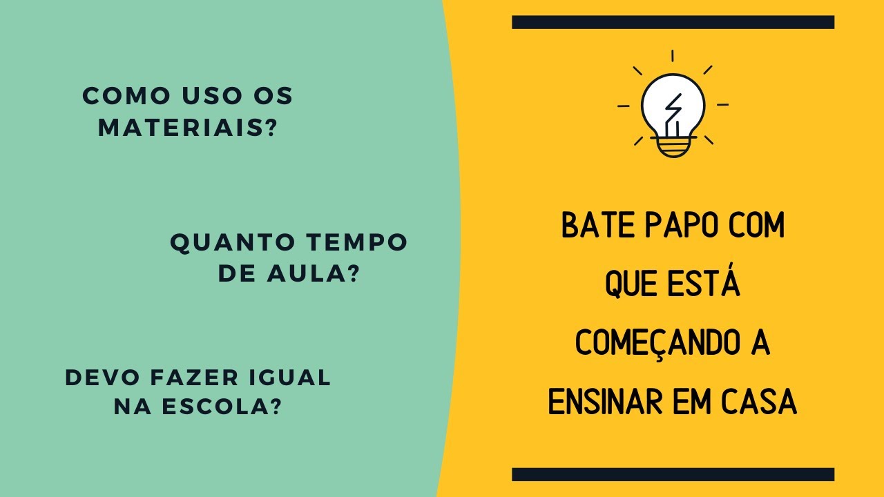 Como uso os materiais? Quanto tempo de aula? Instruções iniciais para o início do ensino em casa