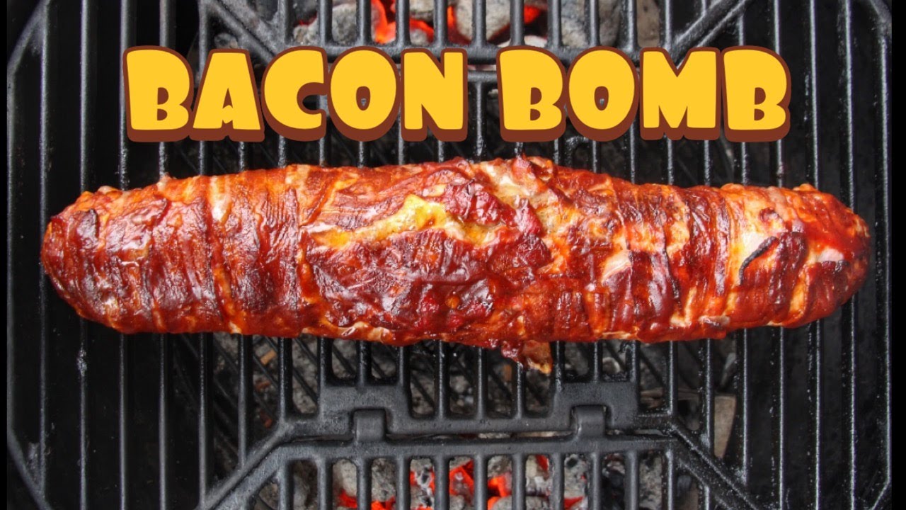 Mit Käsemakkaroni gefüllte BACON BOMB - deutsches BBQ-Video - 0815BBQ