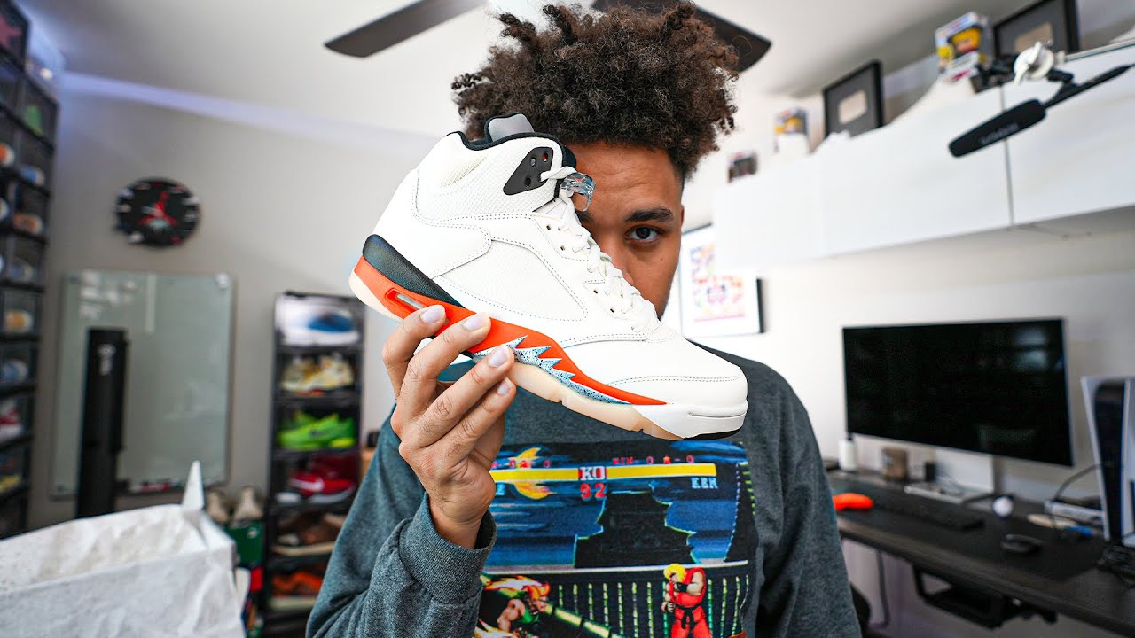 SHATTERED BACKBOARD 5S FIRST THOUGHTS! (Orange Blaze Air Jordan 5)
