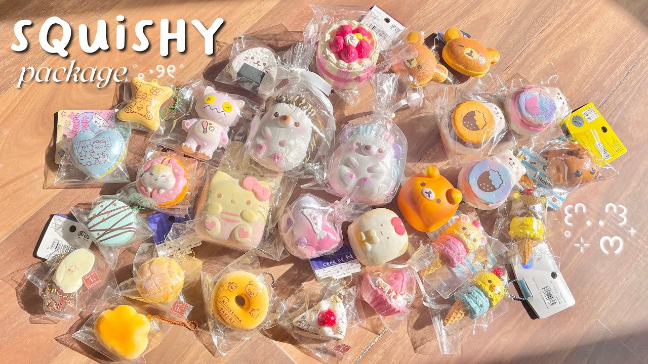 cutest squishy package opening ꒰ᐢ. .ᐢ꒱ ₊˚⊹ asmr 🎧🍰