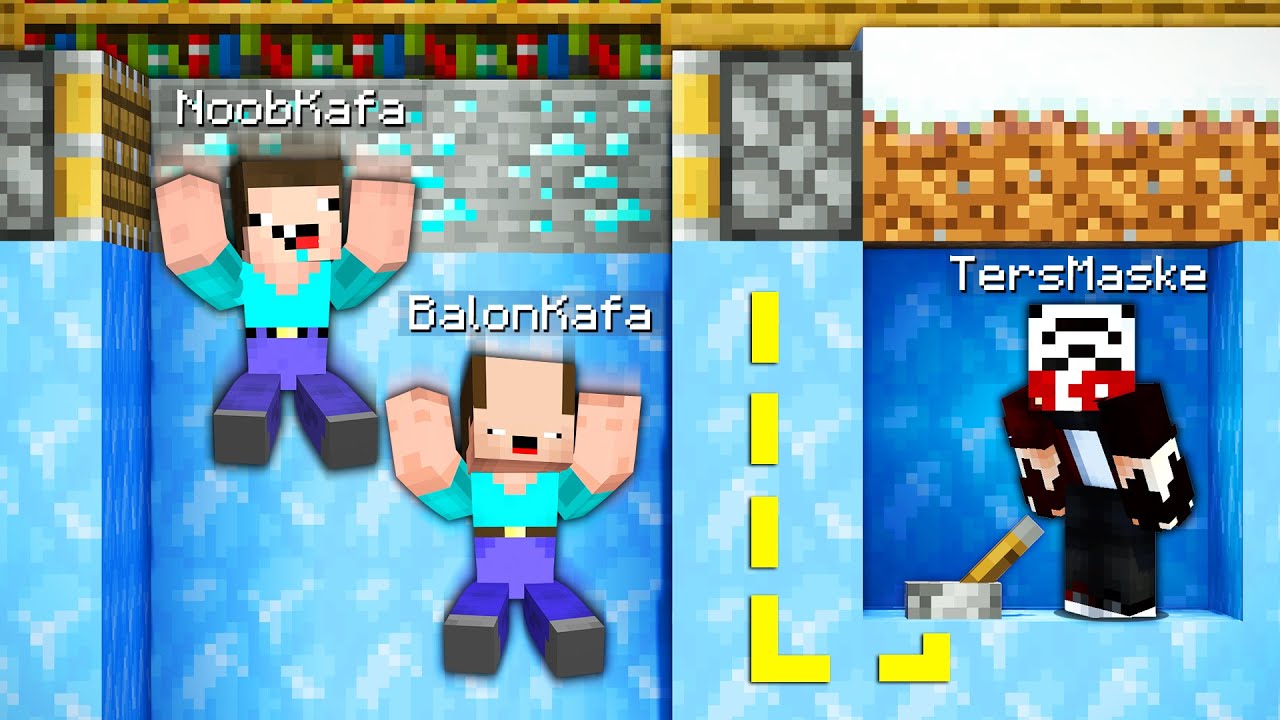 BALON KAFA İLE NOOB'U ÇOK FENA TROLLEDİM ! - Minecraft