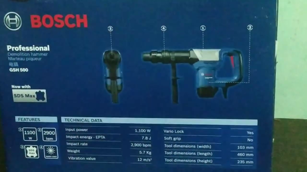 Bosch | Demolition hammer | Powerful motor | 7.8J impact energy...⚡