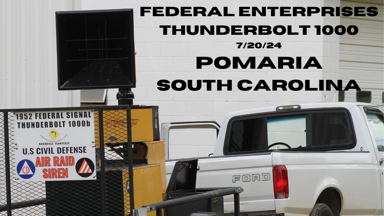 Federal Enterprises 'Jailbar' Thunderbolt 1000 Siren Test, Pomaria, SC, 7/20/24