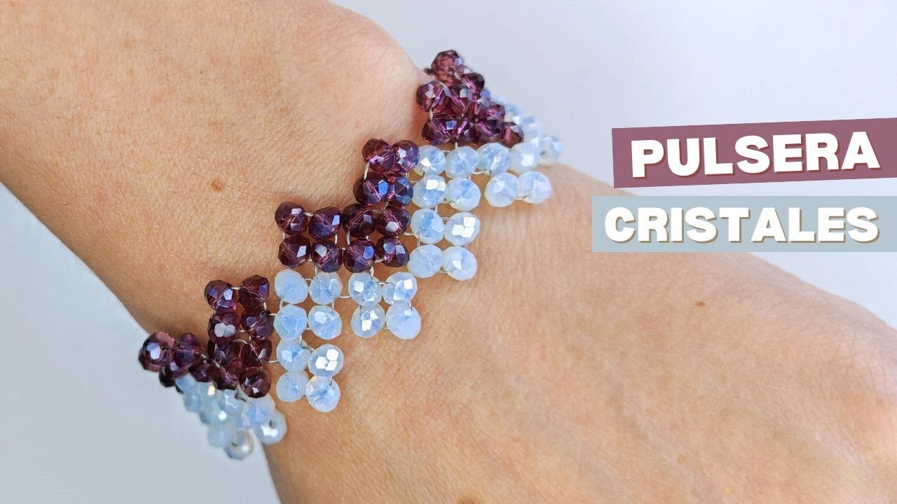 PULSERA DE CRISTALES 2 COLORES