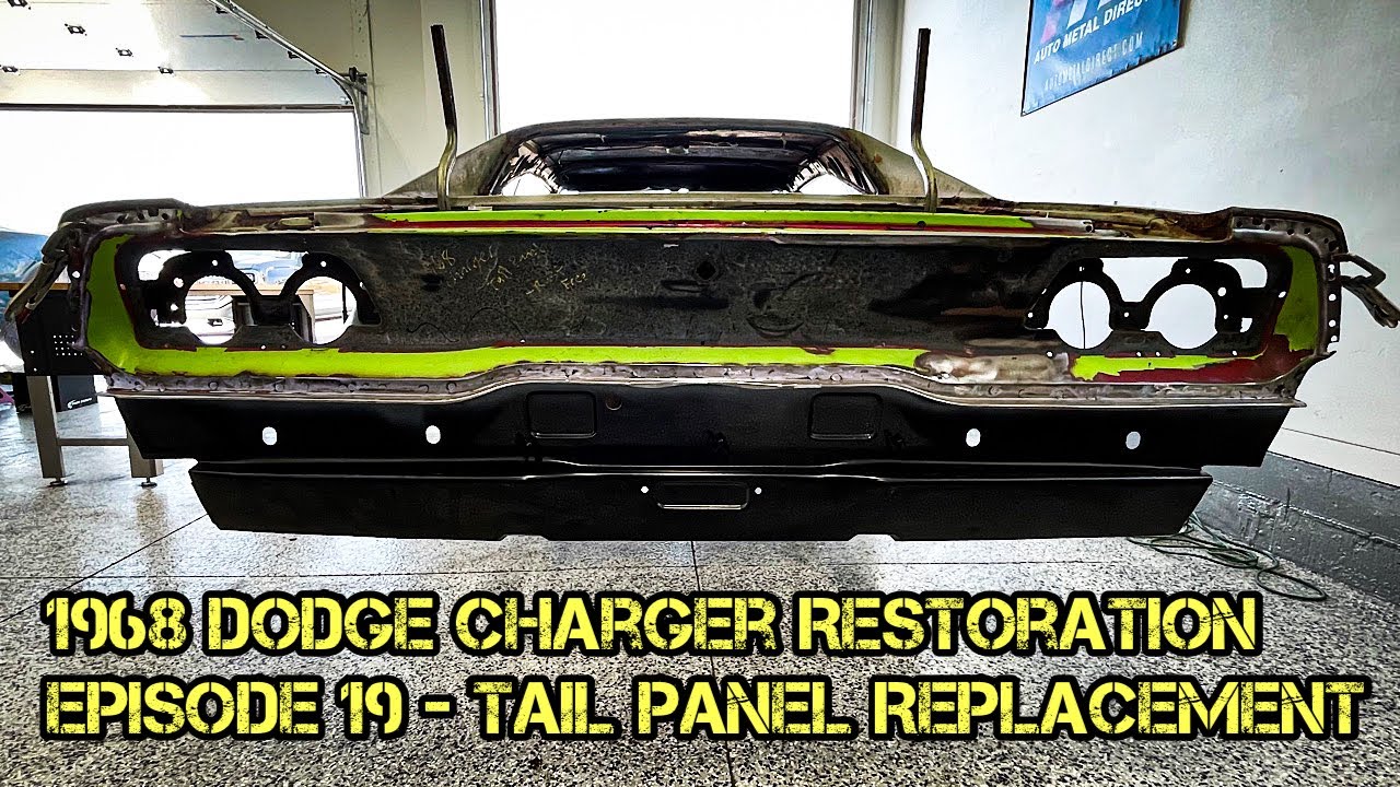 1968 Dodge Charger Restoration - Episode 19 - Tail Panel & Valence Replacement