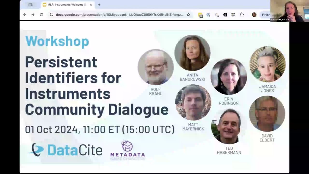 Persistent Identifiers for Instruments Community Dialogue