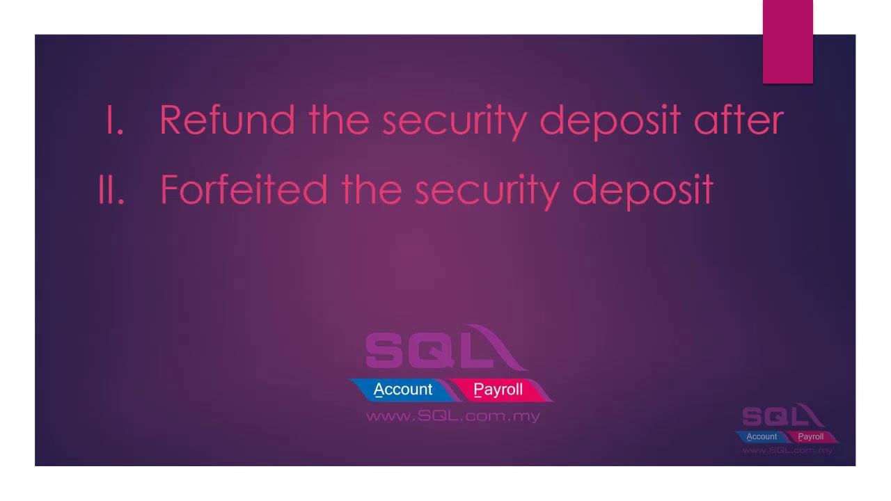 Security Deposit module