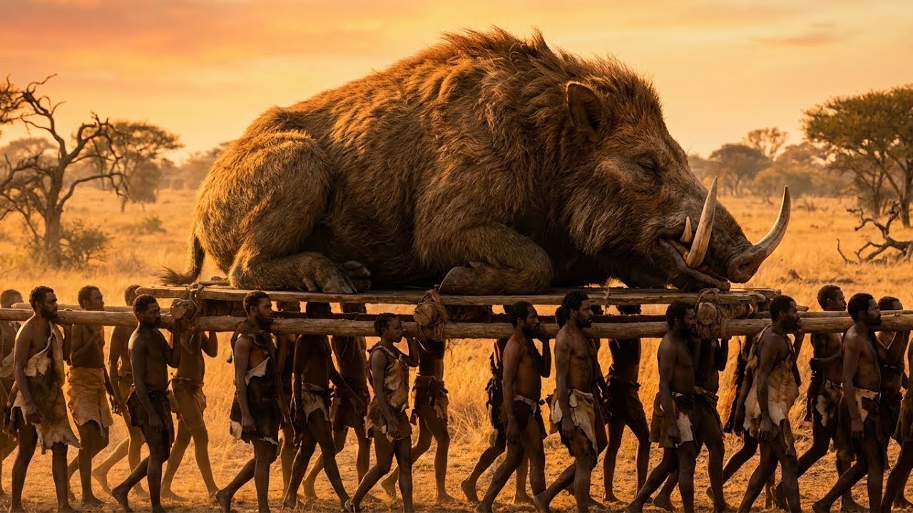 Life 2.2 Million Years Ago | Prehistoric Humans Faced a Giant Saber-Tusked Boar