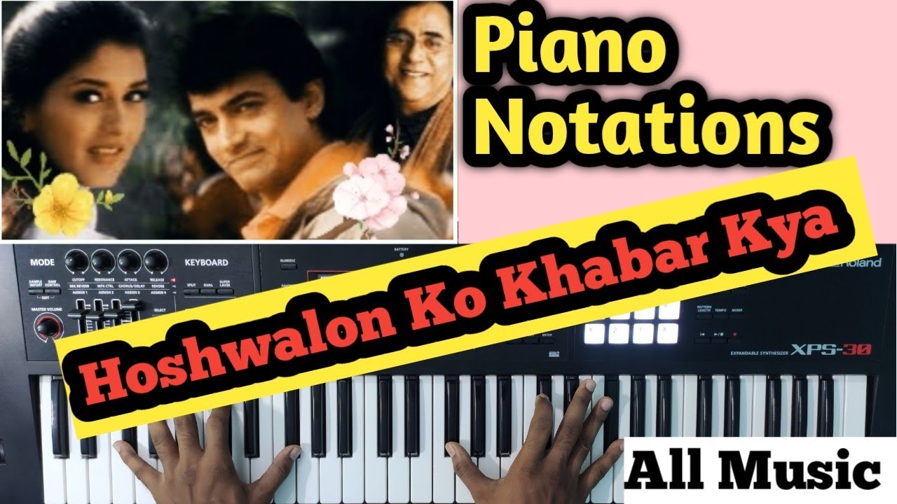 Hoshwalon Ko Khabar Kya।। होशवालों को खबर क्या । Song Tutorial, Piano Notations, Intro, Interlude.