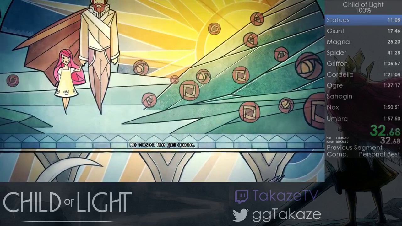 Child of Light - 100% (Casual) Speedrun - 1:42:11