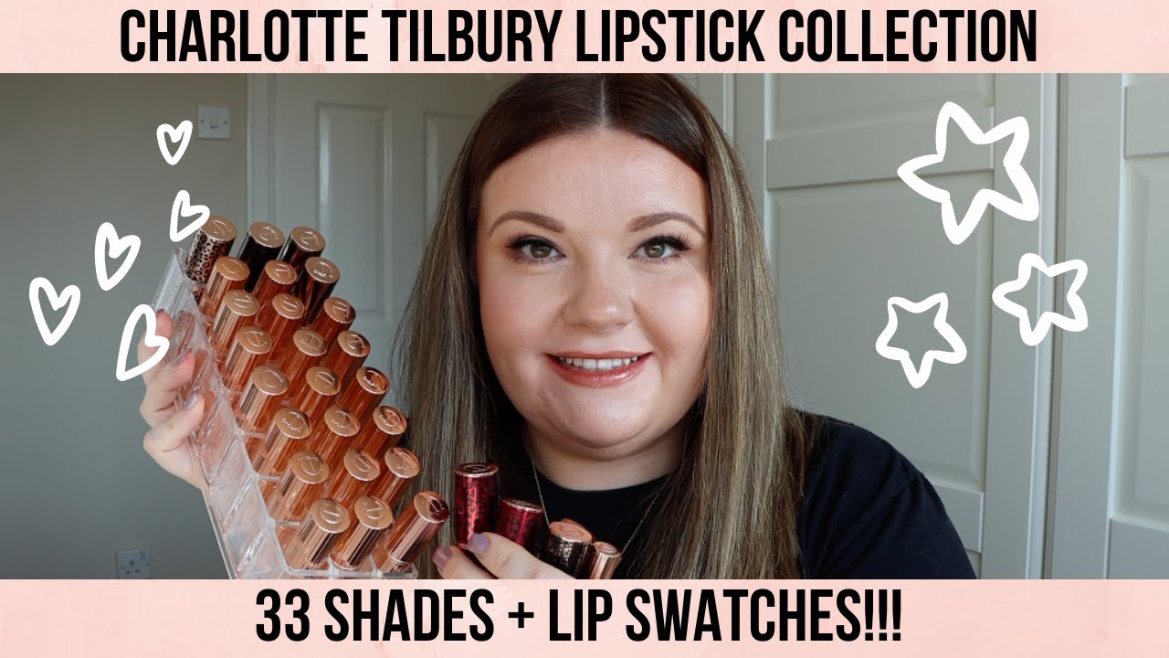 CHARLOTTE TILBURY LIPSTICK COLLECTION - 33 SHADES + LIP SWATCHES!!! | Emma Swann