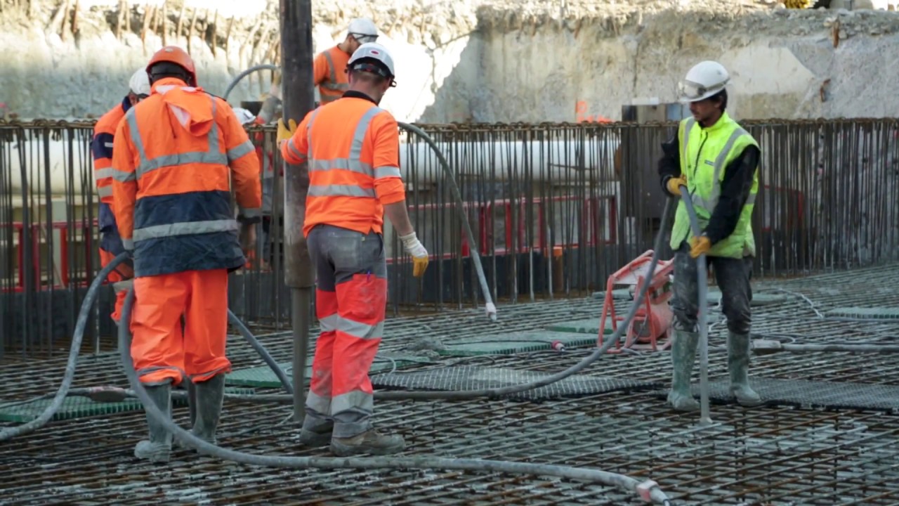 Réalisation de la station Alsace Lorraine et trémie de sortie du tunnel à Grosso - mai 2017