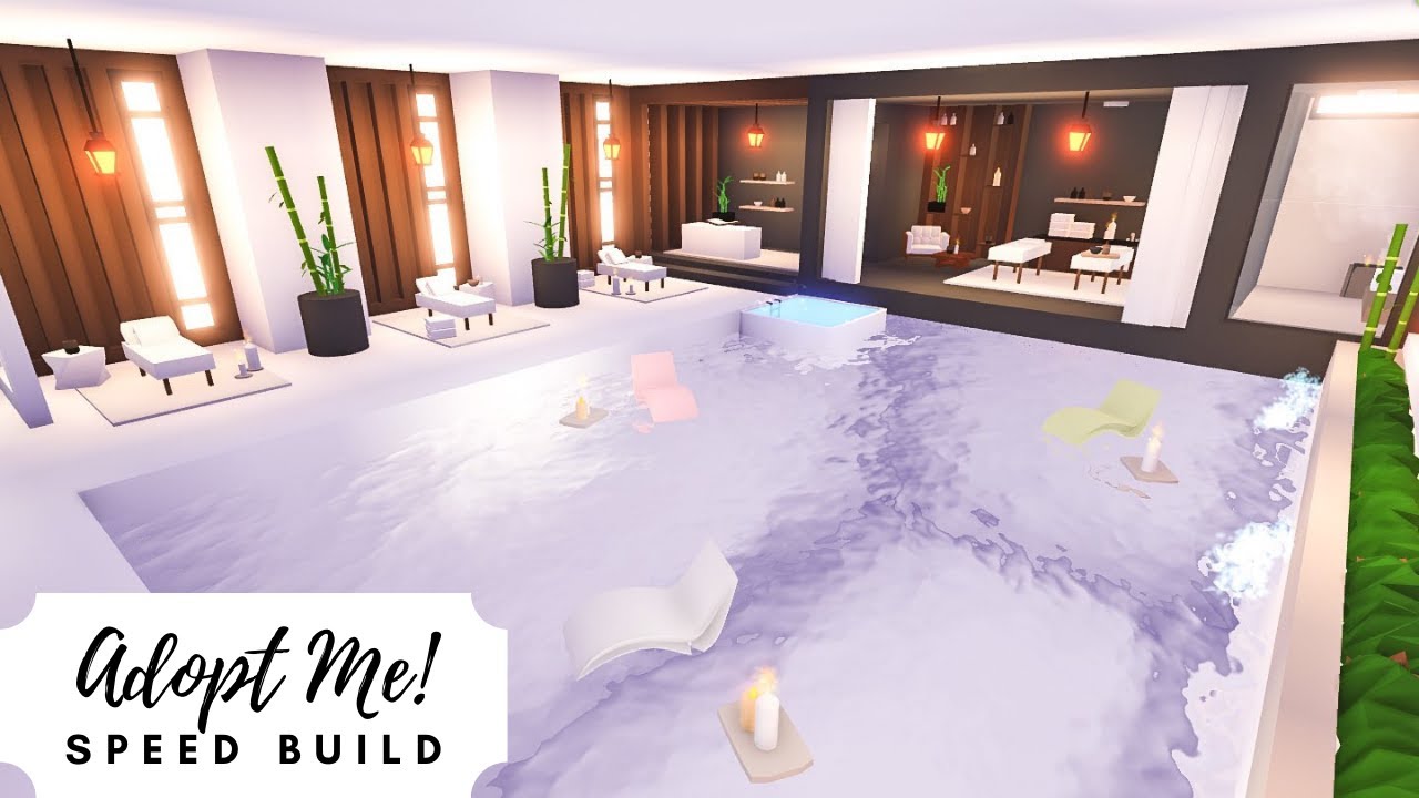 Роскошные апартаменты с бассейном и спа. Скоростная постройка 🌊 Roblox Adopt Me!