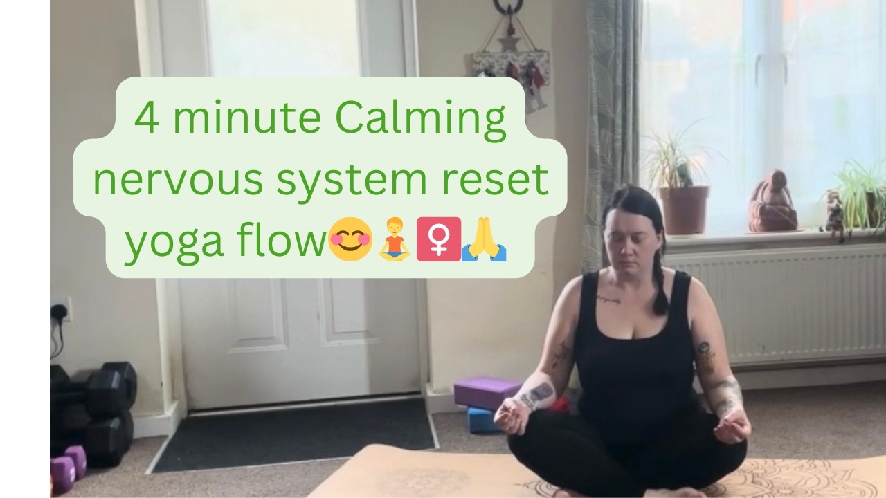 Quick 4 minute calming nervous system reset yoga flow 