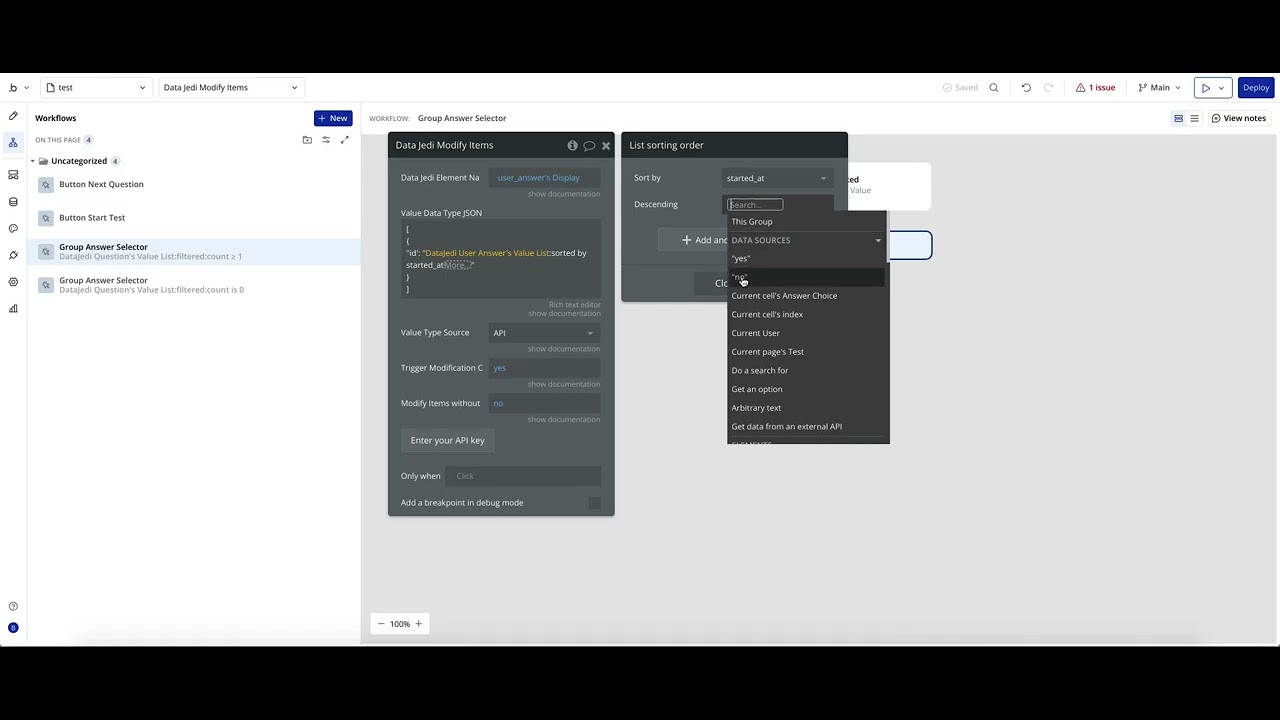Building a Quiz/Test/Survey App in bubble.io for lowest workload unit costs Part 2