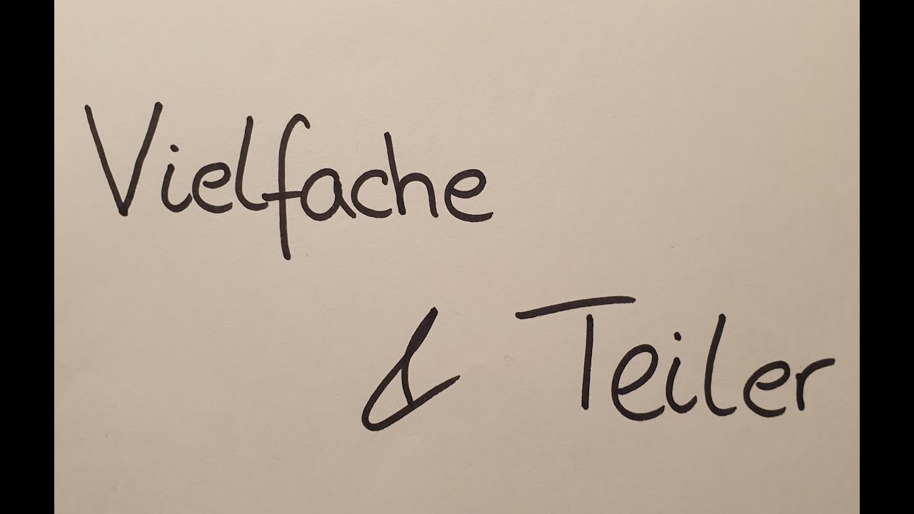 Lernvideo Vielfache & Teiler