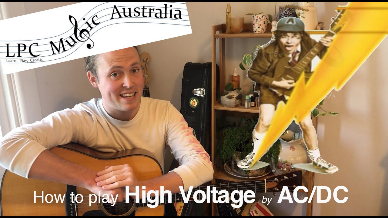 High Voltage by AC/DC - Beginner Guitar Tutorial with PDF!