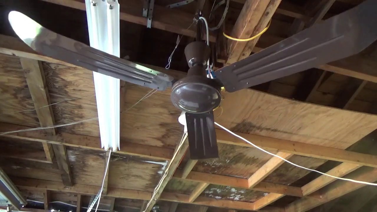 Installing A Canarm 56 Inch Industrial Ceiling Fan Model CP56BR In My Garage