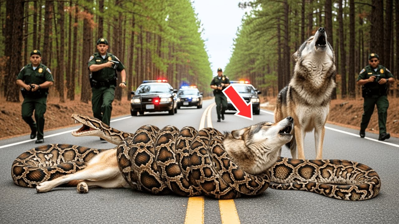 Rangers Race To Save Wolf From Python. What The Male Wolf Did Was Shocking!