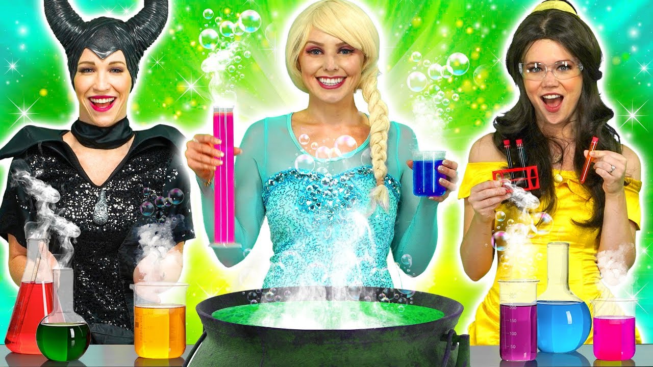 DISNEY PRINCESS SCIENCE CLASS. (What Happens to Elsa, Ariel, Belle, Jasmine and Maleficent?)