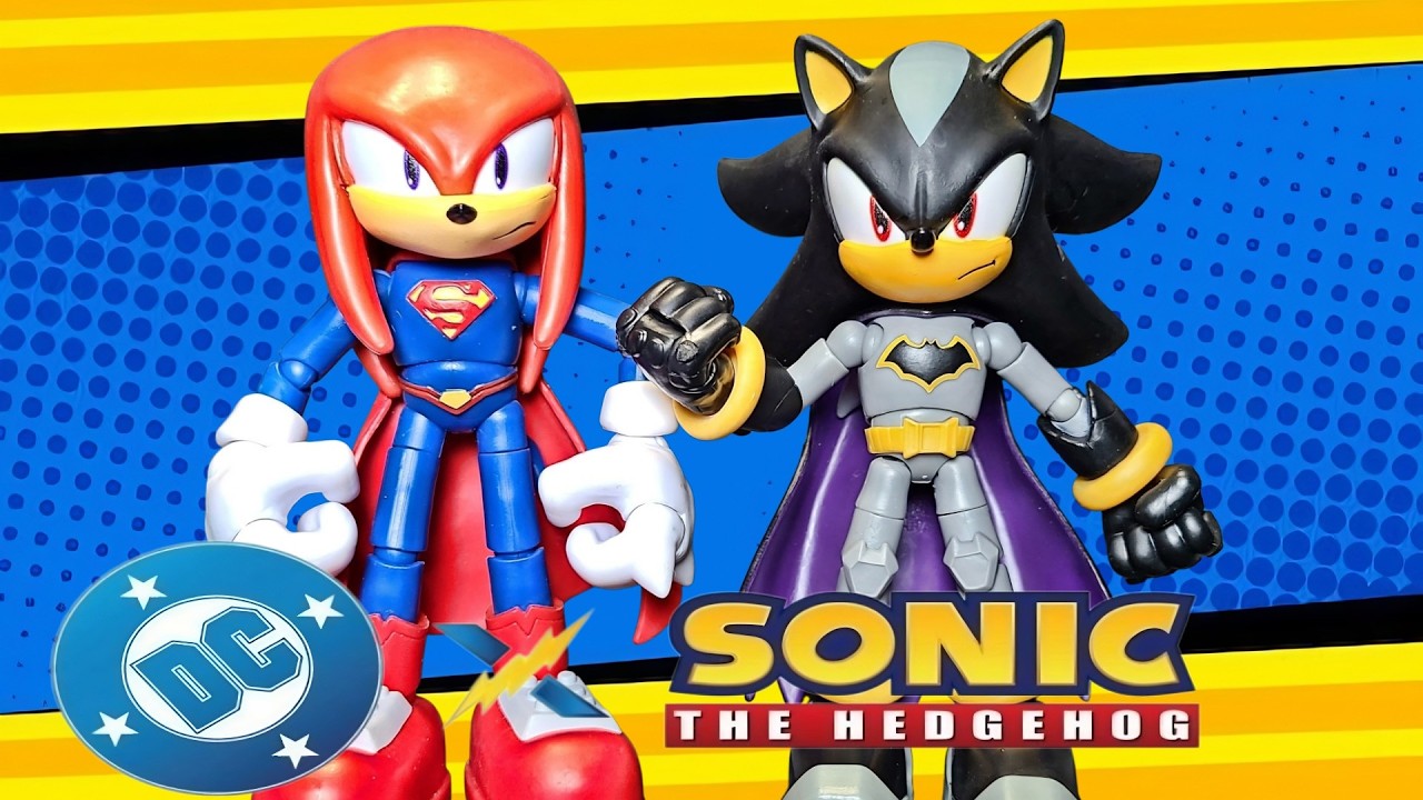 DC X Соник Ёж - Наклз / Супермен и Шэдоу / Бэтмен - Фигурки от Jakks Pacific