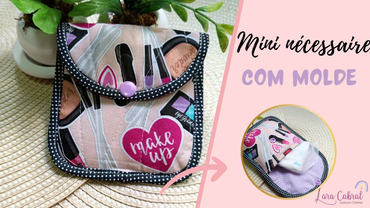 NÉCESSAIRE COM VIÉS | Fácil de fazer e com molde
