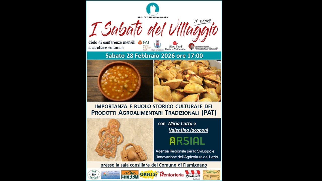 Importanza e ruolo storico culturale dei Prodotti Agroalimentari Tradizionali (PAT)