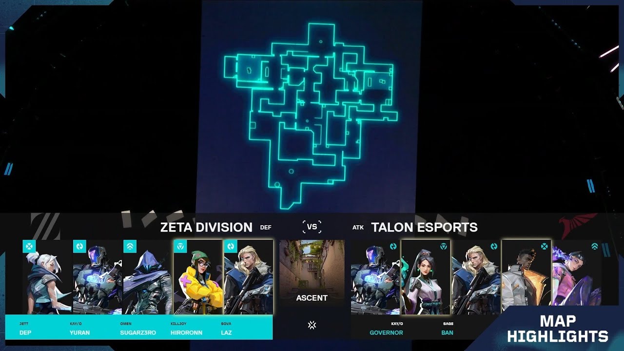 ZETA Division vs Talon Esports Ascent Map 1 Highlights | VCT Valorant Pacific Stage 2