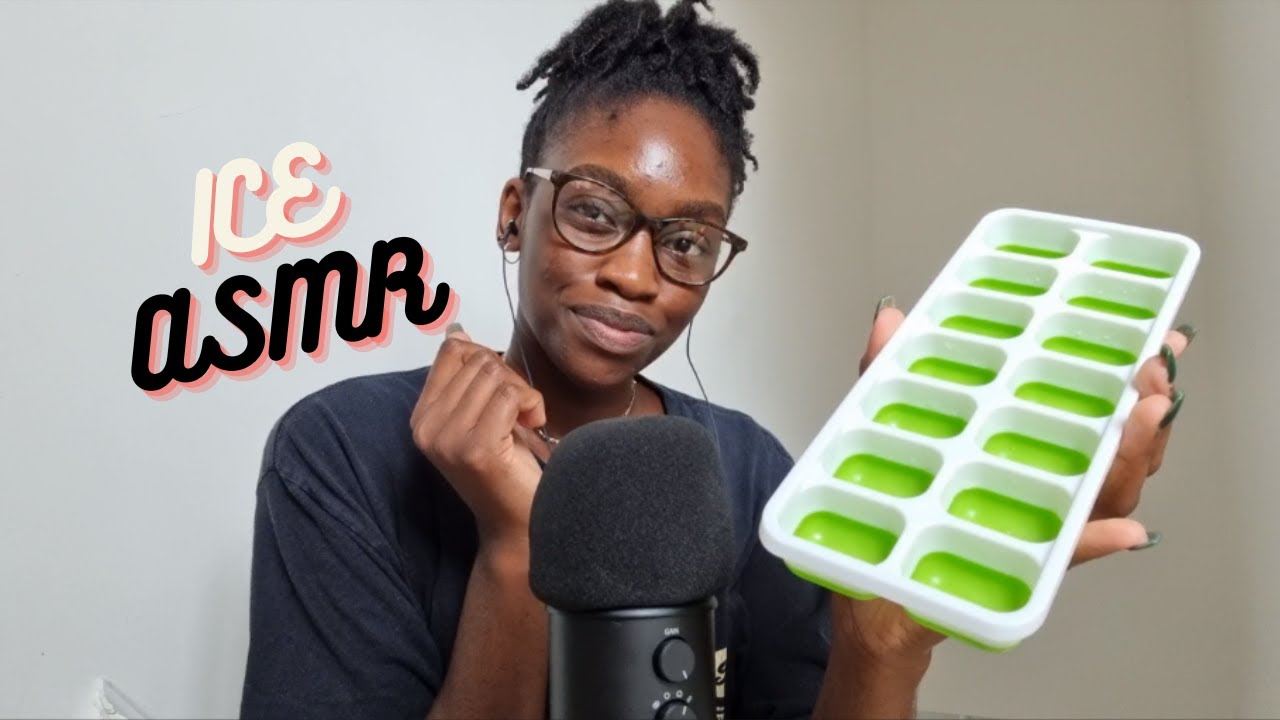 ASMR- Fast whisper ramble with ice chewing💛