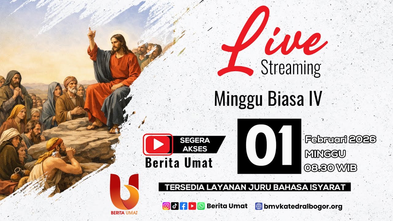 Misa Minggu Biasa IV (1 Februari 2026) 🧏🏼 | Gereja BMV Katedral Keuskupan Bogor