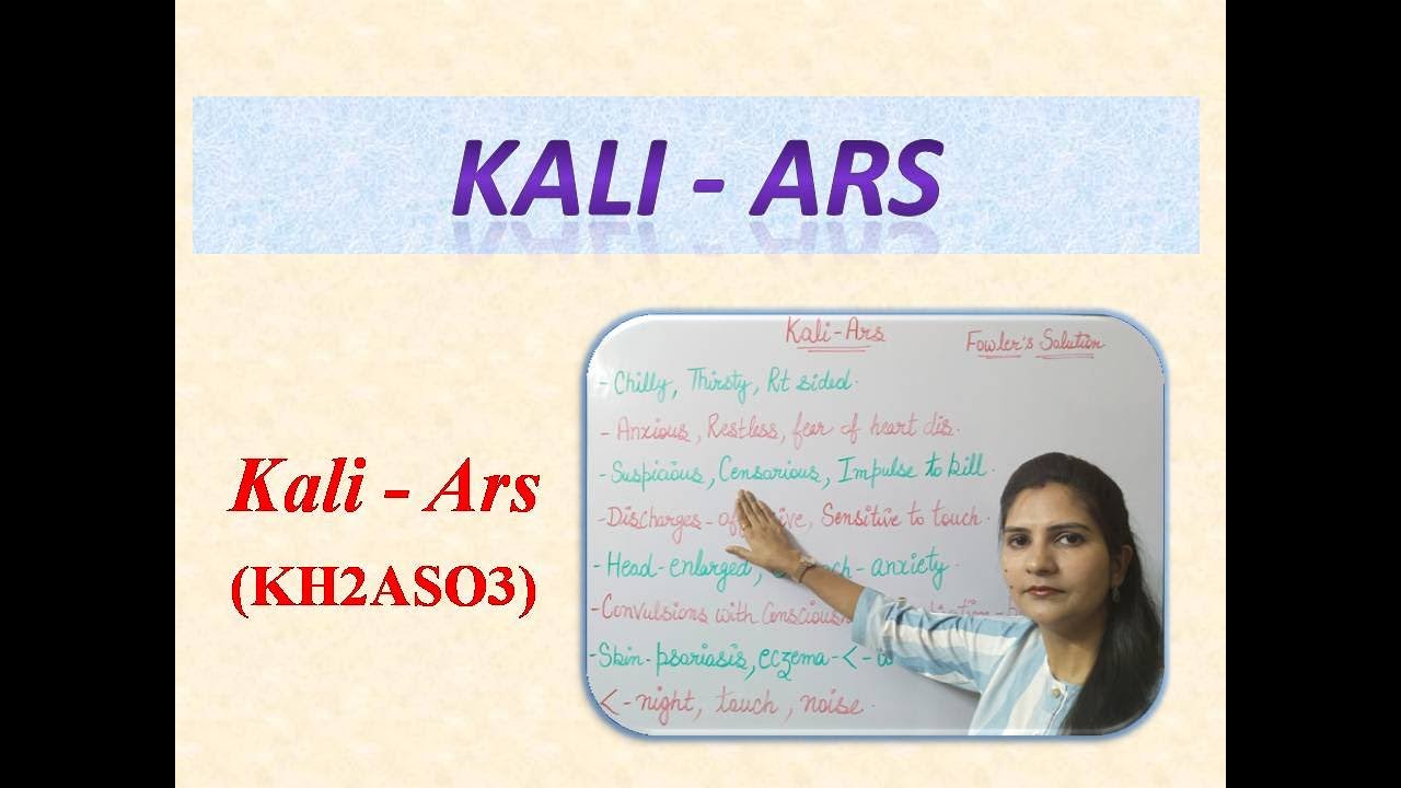 Kali - Ars Drug Picture/ Homoeopathic Medicine/ Easy Understanding!!!!