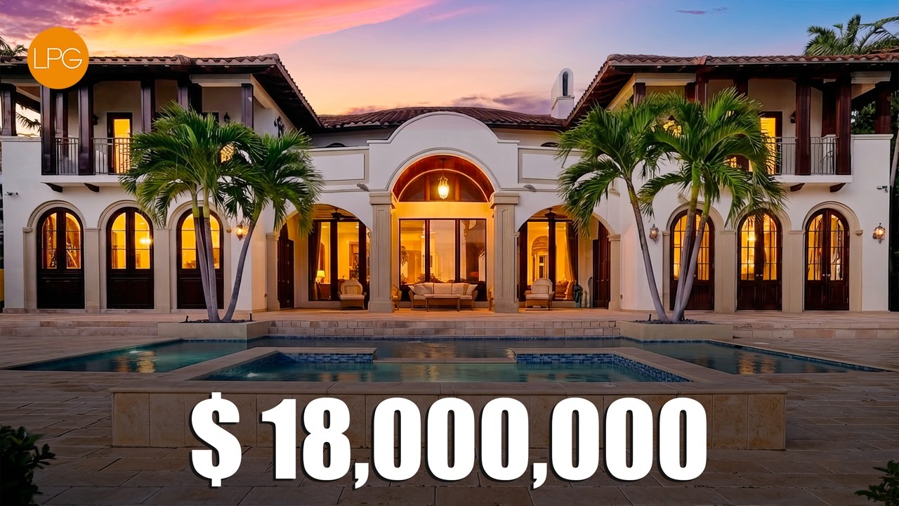 Inside $18,000,000 🔥 Miami Waterfront Mansion | Florida Luxury Homes Tour 4K