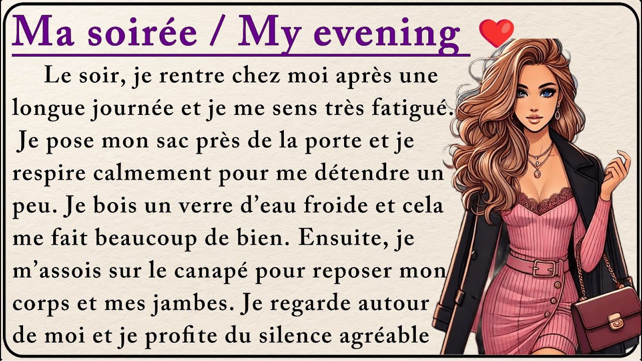 My evening❤️| Ma soirée | Learn French with Simple Story