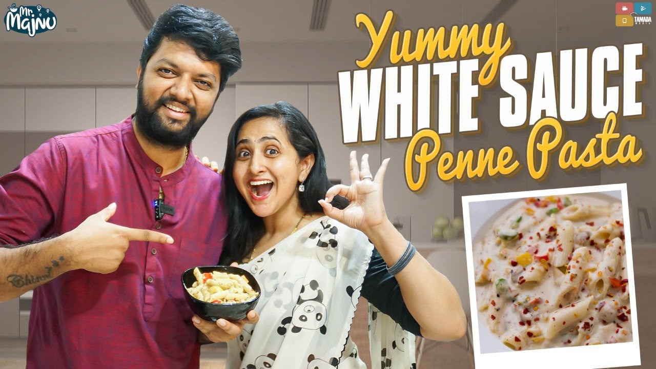 Yummy White Sauce Penne Pasta 😋|| మా breakfast కాస్త brunch అయ్యింది || @MrMajnuOfficial