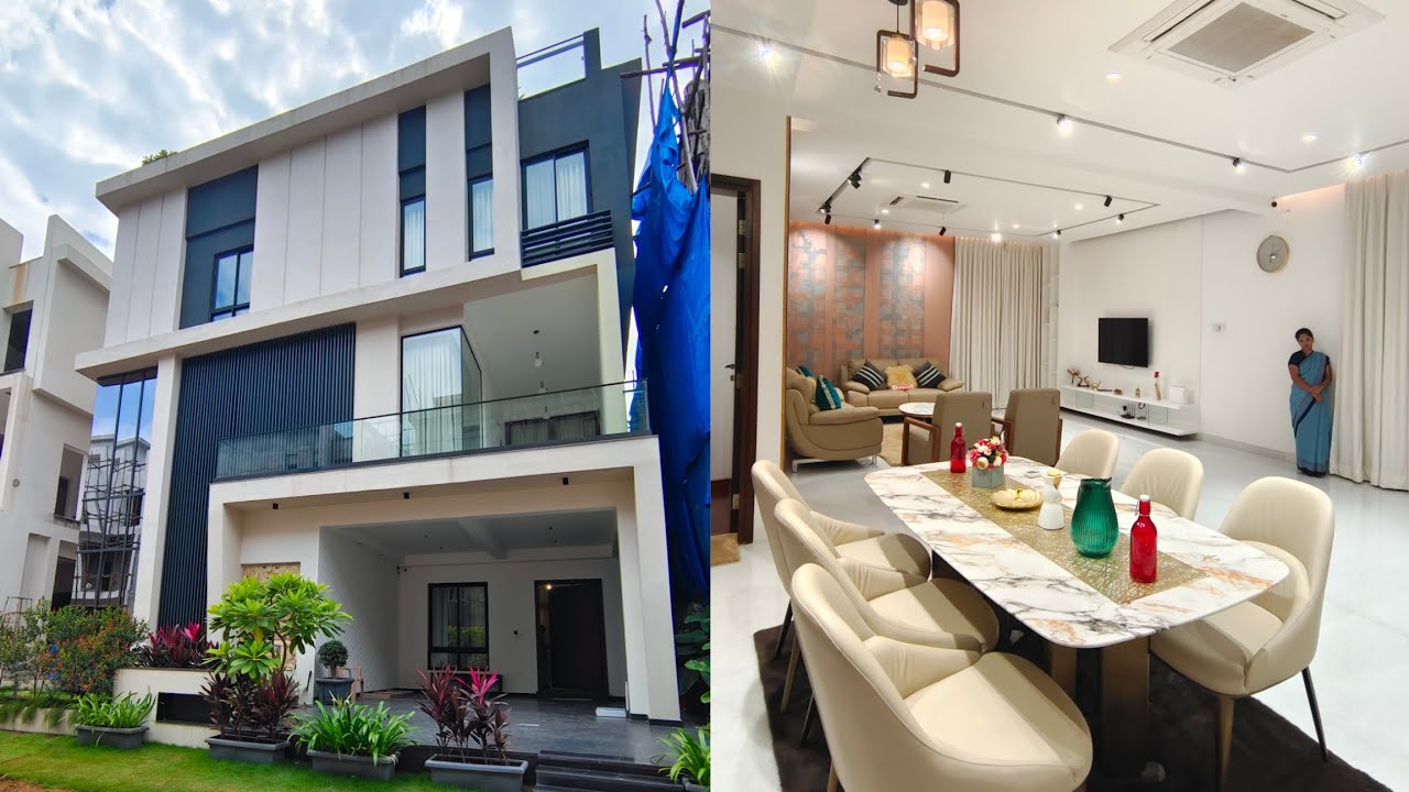 LUXURY TRIPLEX GATED 4 BHK VILLA FOR SALE KISMATPUR HYDERABAD ELIP PROPERTY 