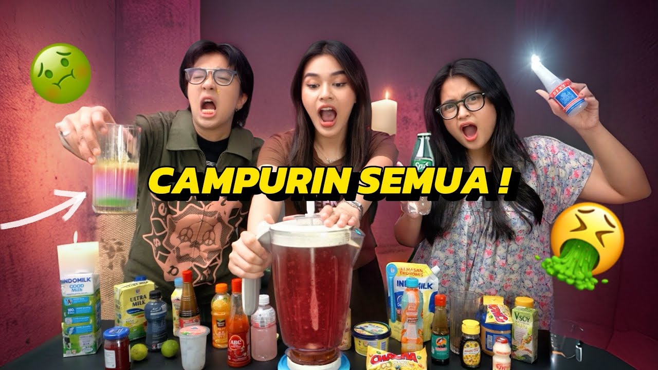CAMPURIN 100 BAHAN BUAT DIMINUM!!! RASANYA BUAT NANGIS 🥲