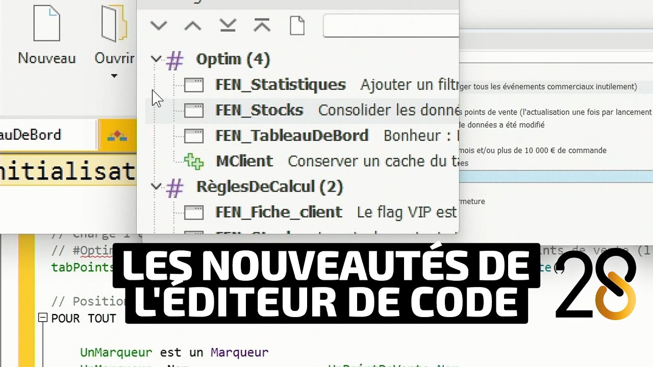 Replay WINDEV TOUR 28,  les nouveautés de l'éditeur de code