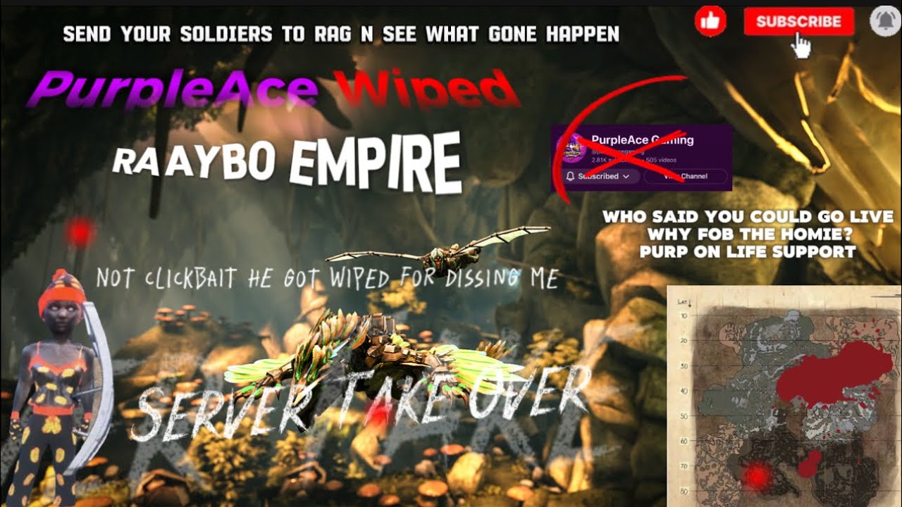 Online Wiping PurpleAce GlowTail Cave Ark Ascend SmallTribes PvP