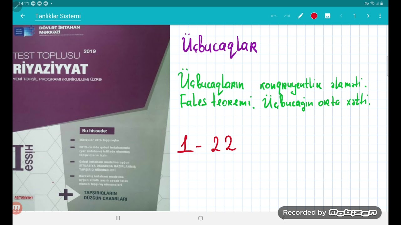 Üçbucaqlar,Fales teoremi 1-22