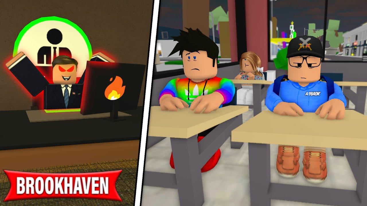 B&Ouml;SER B&Uuml;RGERMEISTER BEFIEHLT 24 STUNDEN SCHULE AM TAG! Brookhaven Story Roblox Deutsch